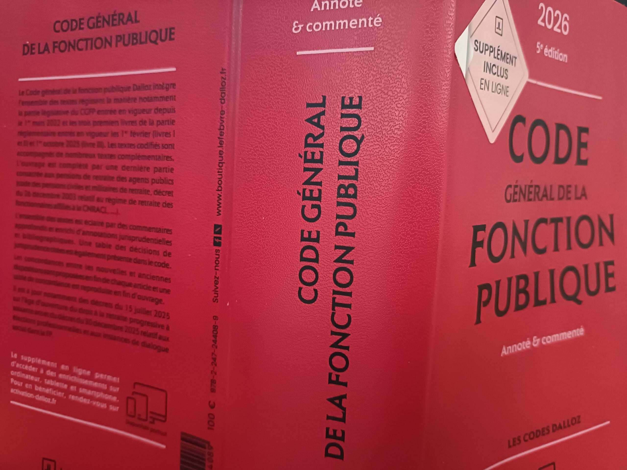 Le livre IV de la partie réglementaire du CGFP entrera en vigueur le 1er août 2026